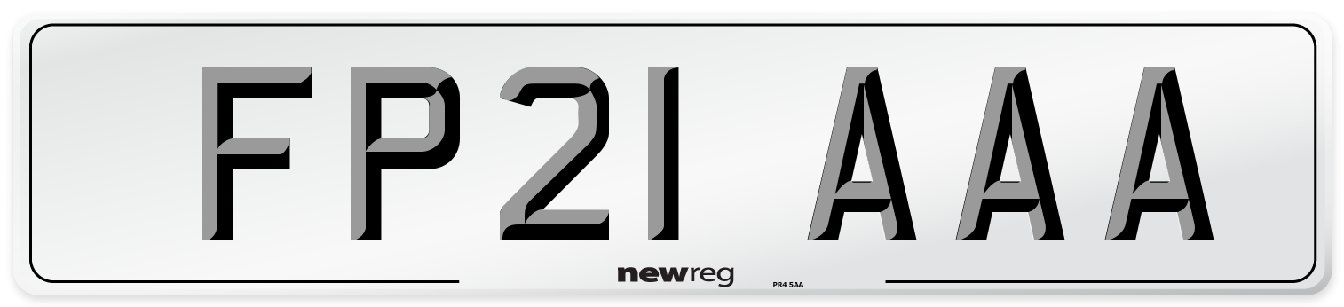 FP21 AAA Number Plate from New Reg